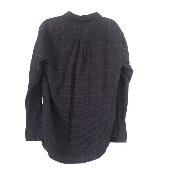 Croft & Barrow Mens Button‎ Down Flannel Shirt Size L Gray Plaid Casual Everyday - Picture 2 of 8